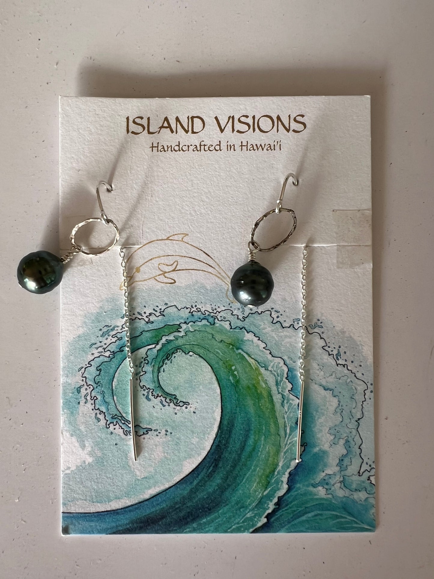 Tahitian Pearl Threader Earrings